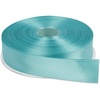 image:image1 Inch x 50 Yards Double Face Solid Satin Ribbon Roll Aqua Blue