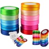 image:image38 Inches x 50 Yards Double Face Solid Satin Ribbon Roll Aqua Blue