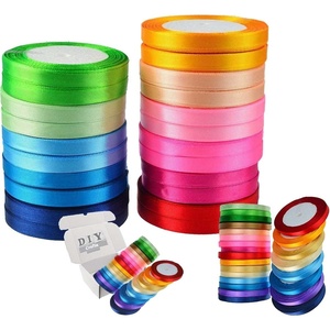 image:image38 Inches x 50 Yards Double Face Solid Satin Ribbon Roll Aqua Blue