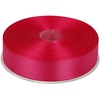 image:image1 Inch x 50 Yards Double Face Solid Satin Ribbon Roll Fuchsia