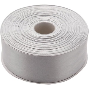 image:image112 Inches x 50 Yards Double Face Solid Satin Ribbon Roll Silver