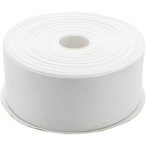 image:image2 Inches x 50 Yards Double Face Solid Grosgrain Ribbon Roll White
