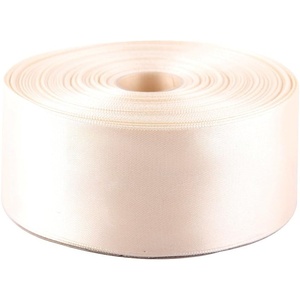 image:image2 Inches x 50 Yards Double Face Solid Satin Ribbon Roll Ivory