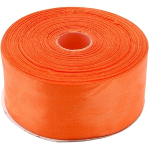 image:image2 Inches x 50 Yards Double Face Solid Satin Ribbon Roll Orange