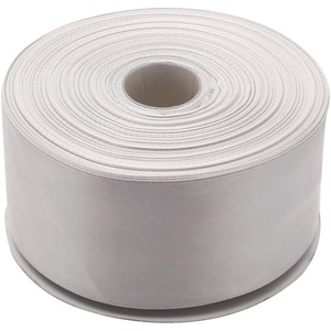 image:image2 Inches x 50 Yards Double Face Solid Satin Ribbon Roll Silver