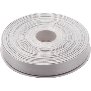image:image58 Inches x 50 Yards Double Face Solid Satin Ribbon Roll Silver