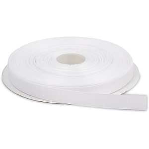 image:imageTopenca Supplies 12 Inches x 50 Yards Double Face Solid Grosgrain Ribbon Roll White