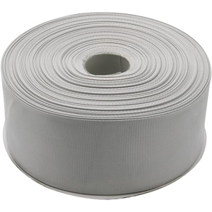 image:imageTopenca Supplies 2 Inches x 50 Yards Double Face Solid Grosgrain Ribbon Roll Silver