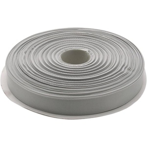 image:imageTopenca Supplies 58 Inches x 50 Yards Double Face Solid Grosgrain Ribbon Roll Silver