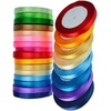 image:image58 Inches x 50 Yards Double Face Solid Satin Ribbon Roll Coral