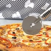 image:imagePizza and Pastry Cutter with Stainless Steel Cutting Wheel by Topenca Has a Polished Aluminum Handle with Safety Thumb Guard and Hanging Loop for Easy Storage in your Home Kitchen