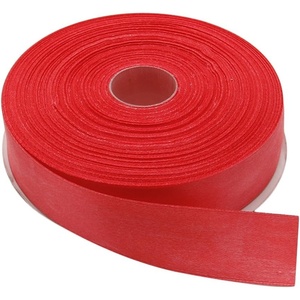 image:image1 Inch x 50 Yards Double Face Solid Satin Ribbon Roll Coral