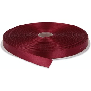 image:image12 Inches x 50 Yards Double Face Solid Satin Ribbon Roll Burgundy