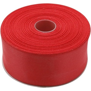 image:image2 Inches x 50 Yards Double Face Solid Satin Ribbon Roll Coral