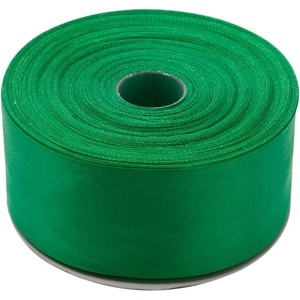 image:image2 Inches x 50 Yards Double Face Solid Satin Ribbon Roll Green