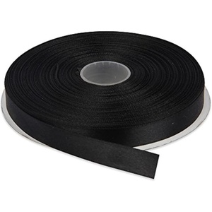 image:imageBlack Ribbon  12 Inch x 50 Yards Double Face Solid Satin Ribbon Roll for Gift Wrapping Wedding Sewing and Crafts